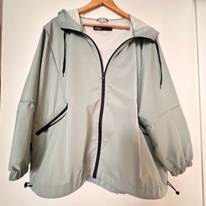 Zara L hooded raincoat